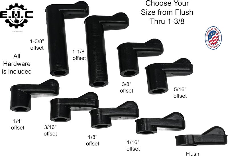 EHC Window Screen Clips "Black” Plastic (Choose Your Size! /Size Run Flush up to 1-3/16” Offset) New or Replacement (10 Pack with All Needed Hardware Included) by E.H.C. (1-3/16" Offset) - Image 3